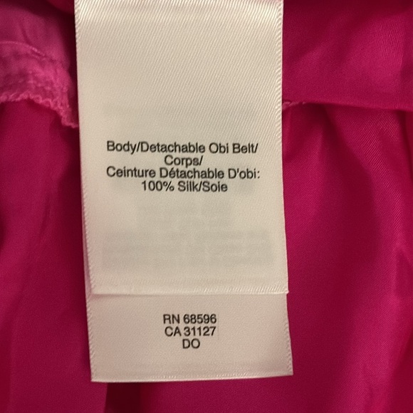 DNKY SILK Colorful Tiered Skirt Pink Orange Party 8 Bloomingdale’s Cruise Midi - Picture 10 of 10